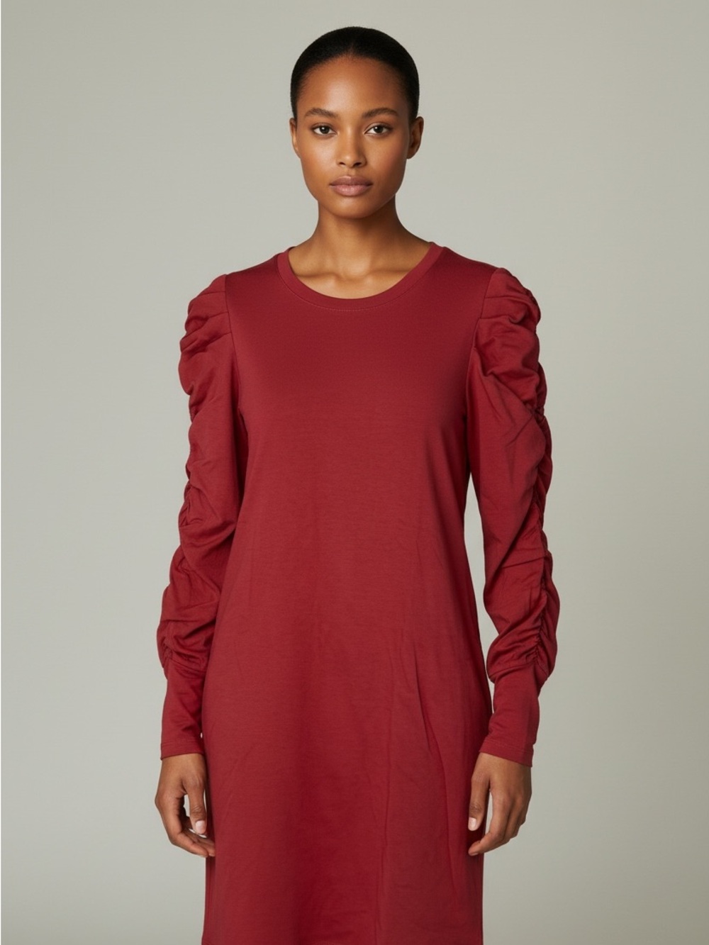 Sundry Ruffled Sleeve Midi Dress in Red Size 1
